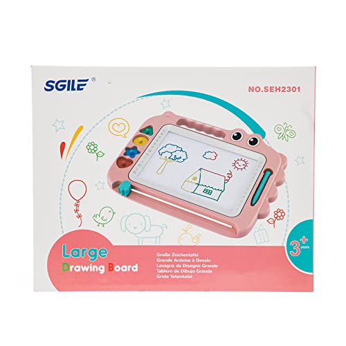 Toy for kids, magnetic drawing board for early learning, colorful erasable painting board, drawing pad with four stamps