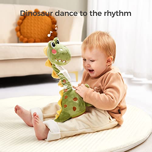 Elektronisches Dinosaurier-Plüsch-Musikspielzeug mit Aufnahme, wiederholtem Sprechen und Singen. Dinosaurier-Babyspielzeug-Geschenke