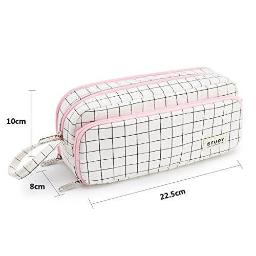 Pencil Case with 3 compartments Large Capacity Pencil Case Pencil Case Pencil Case for School & Office