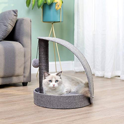 Cat Tree Cat Scratching Tree, Equipped With Large Soft Cat Bed, Cat Nest And Interactive Toys For Kittens