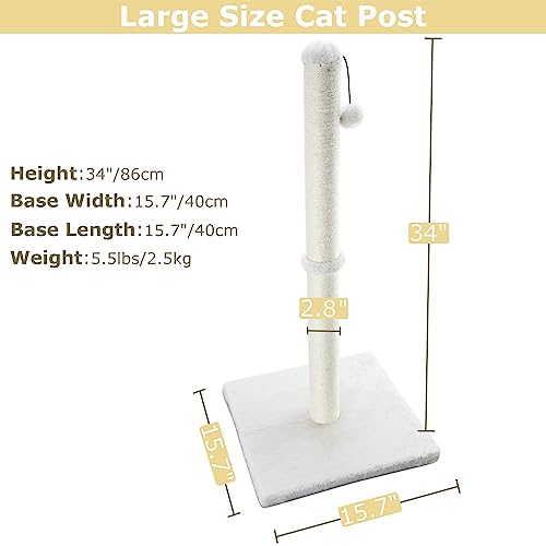 Ultimate Scratching Posts for Cats, Sisal Post, Replacement Post for Scratching Post, Scratching Board with Plush