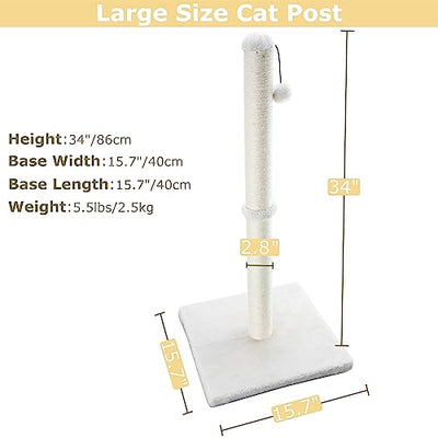 Ultimate Scratching Posts for Cats, Sisal Post, Replacement Post for Scratching Post, Scratching Board with Plush