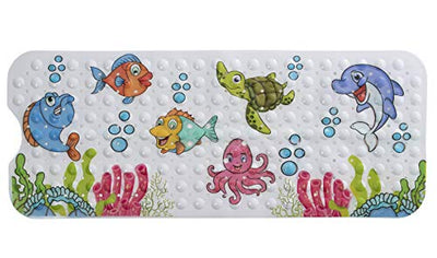 Tapis de bain enfant antidérapant - Tapis de bain extra long pour plus de sécurité pour l'enfant - Tapis antidérapant avec motifs