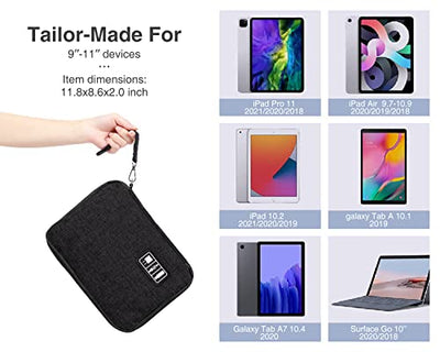 Electronic organizer, double layer travel bag, portable drawstring organizer, travel bag for cable storage, cable storage and electronic accessories, phone/USB/charger