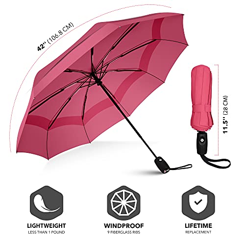 Umbrella - Pocket umbrella - Open and close automatically - Small, compact, lightweight, strong, windproof and stormproof