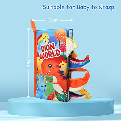 Baby sensory toy, baby fabric book, 3D picture book fabric books baby touch book with rustling paper