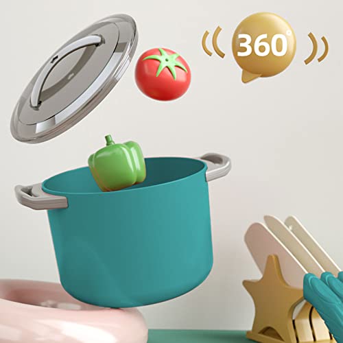 Kitchen Toy Set, Kids Role Play Pretend, Cookware Cooking Utensils Pan Kit, Kitchen Accessories Cooking Pots and Pans