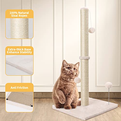 Cat Scratching Post 84cm with Ultimate Natural Sisal Rope Scratching Post for Kittens