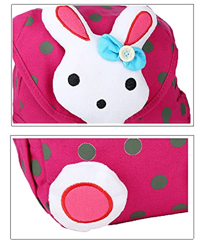 Mignon lapin bébé sac à dos enfants sac à dos pour bébé tout-petits 1-3 ans à la maternelle rose rouge 