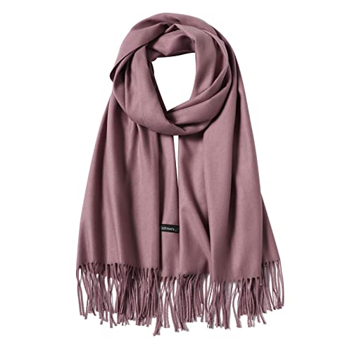 Scarf Warm Autumn Plain Cotton with Tassels/Fringes, 40+ Colors Plain & Plaid Pashmina xl Scarves, Marmalade