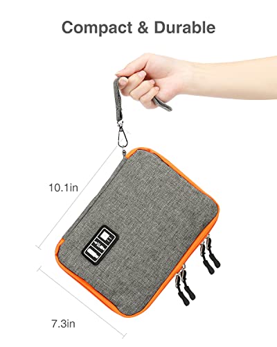 Double Cable Bag Organiser, Compact Electronics Cable Organiser Bag, Travel Cable Organiser Bag, Tech Cable Organiser Bag for Accessories, Mobile Phone Charging Cable/USB