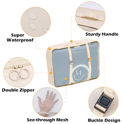 Suitcase organizer set, packing cubes clothes bags shoe bags travel organizer packing cubes cosmetics travel organizer packing bags for suitcases