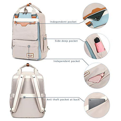 Backpack Fashion School Backpack Casual Student Backpack Daypack with Laptop Compartment Laptop Backpack for 15.6 Inch Laptops