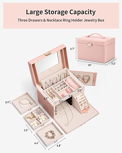 Jewelry box large with 4 levels