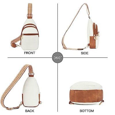 Sling Backpack Shoulder Bag Small Crossbody Bag Faux Leather Sling Bag