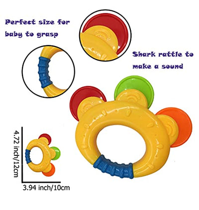 Baby Rattle Teether Toy Set Babies First Rattles Babies First Toy Gift Set for Infants Newborn