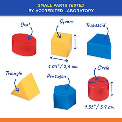 Shape sorter plug-in cubes | plug-in box baby play cubes made with 18 sorting blocks and play rings