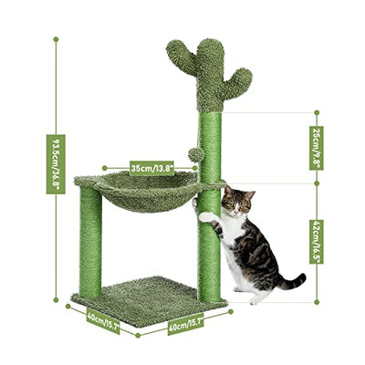 Cat Scratching Post, Cactus Tree, Stylish Scratching Post, Green Hammock with Ball