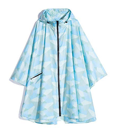 Rain poncho stylish waterproof raincoat with hood zipper