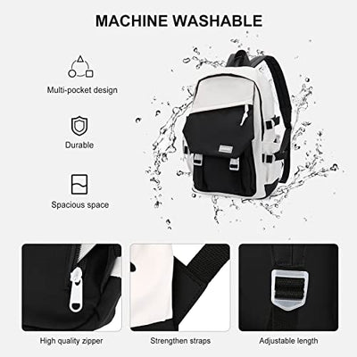 School bag secondary school daypack, 14 inch laptop backpack, water resistant backpack for teenager bookbag middle school students backpack