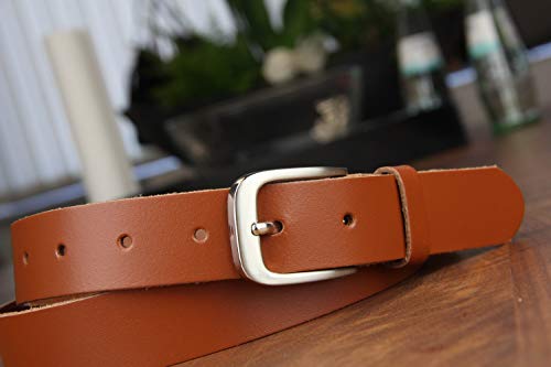 Leather belt, belt, 3 cm wide, 90-105 cm