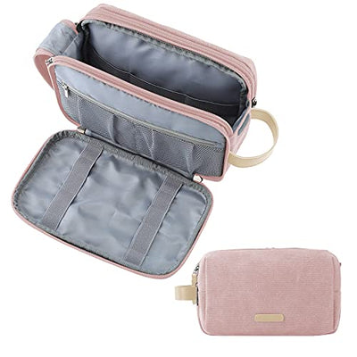 Toilet Bag, Travel Toiletry Bag Cosmetic Bag with Double Zipper Opening, Large Storage Space, 5L