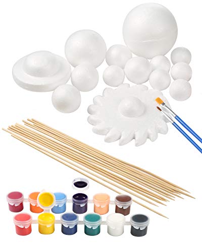 Solar system model foam ball set