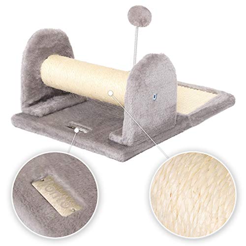 Small scratching post climbing tree scratching board scratching mat with plush and play ball