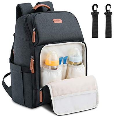 Multifunctional Large Capacity Baby Bag Travel Backpack And 2 Stroller Straps For Traveling