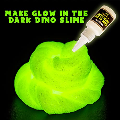 Dinosaur slime set, slime lab set to create glow-in-the-dark slime, butter slime and dino poop slime