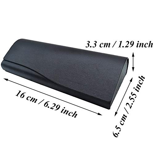 2 Pcs Eyeglass Case Box, Hard Eyeglass Case, Eyeglass Case Glasses, Soft Lining Leather Outer Shell and Magnetic Closure Leather Eyeglass Case