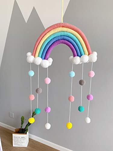 Macramé Rainbow Wall Hanging Home Decoration Boho Room Decor Hand Woven Tapestry Kids Wall Decoration