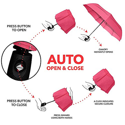 Umbrella - Pocket umbrella - Open and close automatically - Small, compact, lightweight, strong, windproof and stormproof