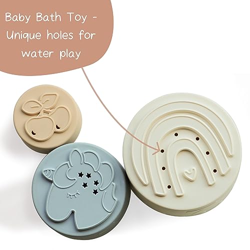 Jouet de tasse empilable pour bébé, tasse empilable éducative amusante, jouet doux et de dentition en silicone