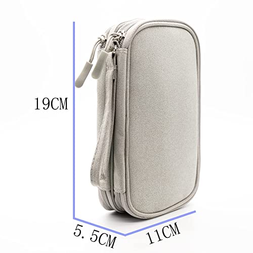 Cable Organizer Bag Waterproof Small Cable Bag Double Layer Fixed Plate Bag Electronic Bag Electrical Organizer Cable Bag Electronic Accessories