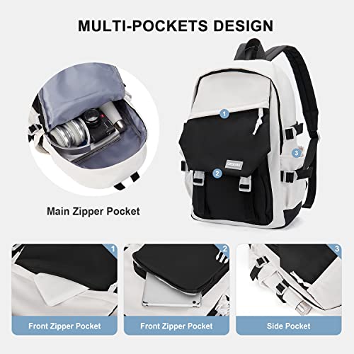 School bag secondary school daypack, 14 inch laptop backpack, water resistant backpack for teenager bookbag middle school students backpack