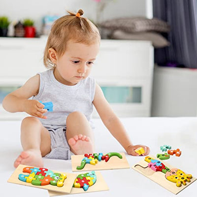 Puzzle en bois pour les tout-petits, jouet éducatif d'apprentissage en bois