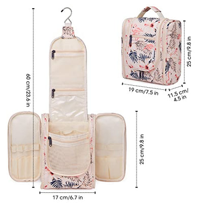 Travel toiletry bag for hanging.