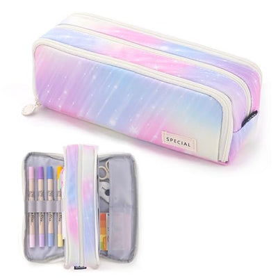 Pencil Case Teenager Pencil Case 3 Compartment, Large Capacity Pencil Case for School & Office