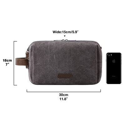 Toiletry Bag, Travel Toiletry Organizer Dopp Kit Water Repellent Shaving Bag for Toiletry Accessories