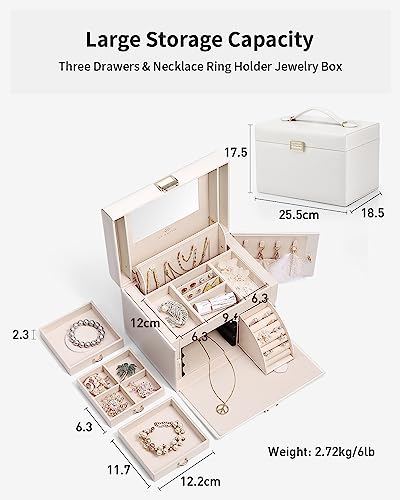 Jewelry box large with 4 levels