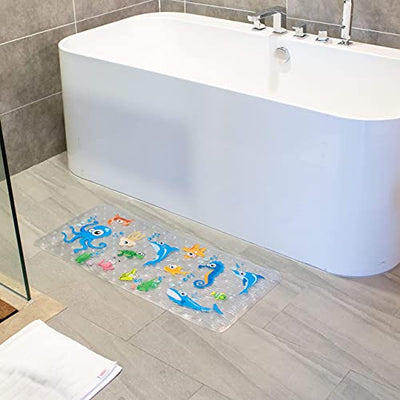 Non-slip shower mat for children, bathtub mat and bathroom mat|Cartoon design shower mat