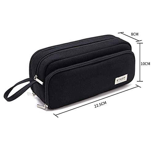 Pencil Case with 3 compartments Large Capacity Pencil Case Pencil Case Pencil Case for School & Office