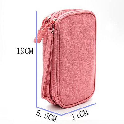 Cable Organizer Bag Waterproof Small Cable Bag Double Layer Fixed Plate Bag Electronic Bag Electrical Organizer Cable Bag Electronic Accessories