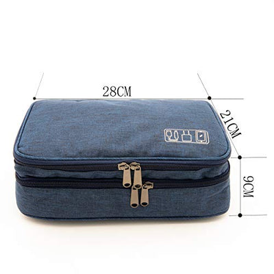 Cable organizer bag Waterproof cable bag Fixed plate bag Electronic bag Double layer