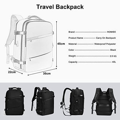 Travel Backpack Women Men Hand Luggage Backpack 40L Airplane Travel Backpack