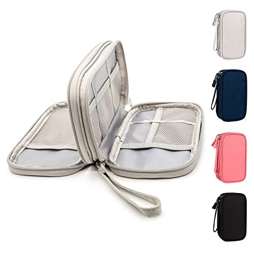 Cable Organizer Bag Waterproof Small Cable Bag Double Layer Fixed Plate Bag Electronic Bag Electrical Organizer Cable Bag Electronic Accessories