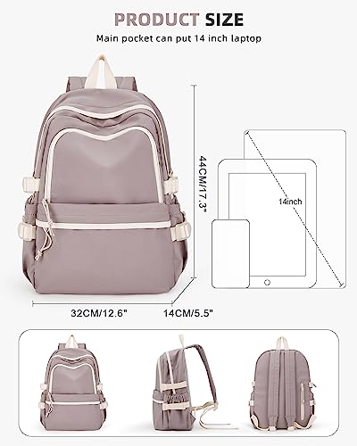 School Bag Secondary School Daypack, 14 Inch Laptop Backpack, Water Resistant Backpack for Teen Bookbag Middle School Students Backpack