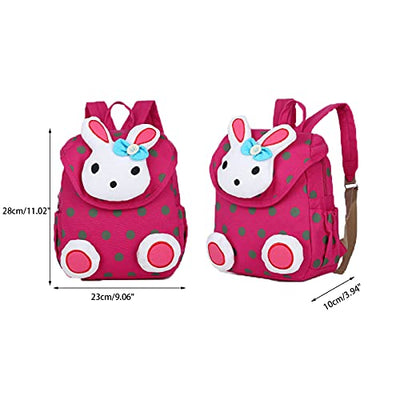 Mignon lapin bébé sac à dos enfants sac à dos pour bébé tout-petits 1-3 ans à la maternelle rose rouge 