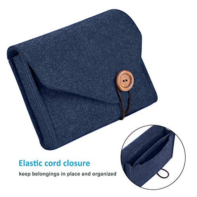 Felt Storage Case Bag, Portable Travel Electronics Accessories Organizer Bag for MacBook Laptop Mouse Power Adapter Cable Power Bank Mobile Phone Accessories Charger SSD HHD